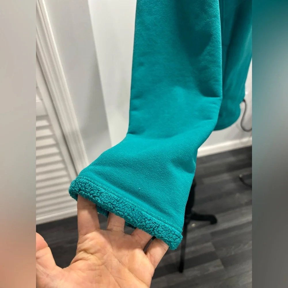The North Face Sherpa Lined Jacket Size Medium Teal Pockets B1 - Picture 8 of 12